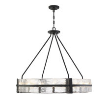  7-1851-12-89 - Hudson 12-Light Pendant in Matte Black