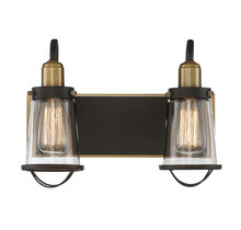  8-1780-2-79 - Lansing 2-Light Bathroom Vanity Light in English Bronze and Warm Brass