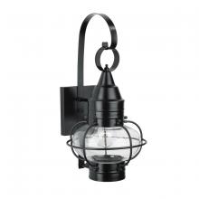  1513-BL-CL - Classic Onion Outdoor Wall Light - Black with Clear Glass