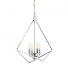  5388-PN-NG - Trapezoid Cage Chandelier - Polished Nickel