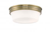  5912-AN-MO - Galen Glass Flush Mount Ceiling Light - Antique Brass