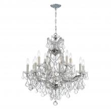 Crystorama 4412-CH-CL-I - Maria Theresa 13 Light Clear Italian Crystal Polished Chrome Chandelier