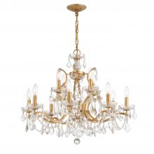  4456-GA-CL-MWP - Filmore 12 Light Hand Cut Crystal Antique Gold Chandelier