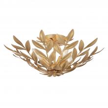  560-GA - Broche 4 Light Antique Gold Semi Flush Mount