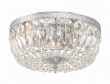  714-CH-CL-MWP - Crystorama 3 Light Hand Cut Crystal Polished Chrome Flush Mount