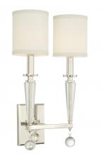  8102-PN - Paxton 2 Light Polished Nickel Sconce