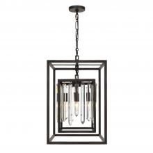  8404-FB - Hollis 4 Light Forged Bronze Lantern Chandelier