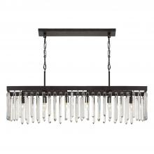  8407-FB - Hollis 6 Light Forged Bronze Linear Chandelier