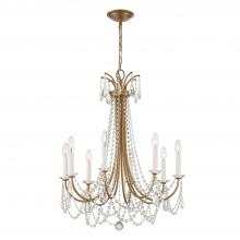  KAR-90908-AG-CL-MWP - Karrington 8 Light Aged Brass Chandelier