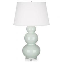  A371X - Celadon Triple Gourd Table Lamp