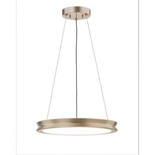  FSN-4192-OPAL-BRSS - Bevel 16" LED Pendant