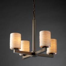  POR-8829-10-SAWT-NCKL - Modular 4-Light Chandelier