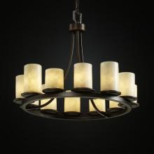  CLD-8768-10-DBRZ-LED12-8400 - Dakota 12-Light Ring LED Chandelier (Short)