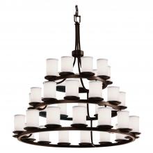  FAB-8712-10-WHTE-DBRZ-LED36-25200 - Dakota 36-Light 3-Tier Ring LED Chandelier