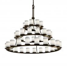  FSN-8714-10-WEVE-DBRZ - Dakota 45-Light 3-Tier Ring Chandelier