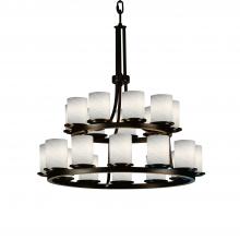  FSN-8767-10-WEVE-DBRZ - Dakota 21-Light 2-Tier Ring Chandelier