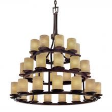  POR-8712-10-WAVE-DBRZ-LED36-25200 - Dakota 36-Light 3-Tier Ring LED Chandelier