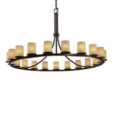  POR-8716-10-WAVE-DBRZ - Dakota 21-Light 1-Tier Ring Chandelier