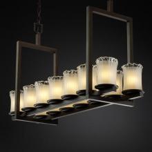  GLA-8769-16-AMBR-DBRZ - Dakota 14-Light Bridge Chandelier (Short)