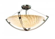  GLA-9722-35-WHTW-NCKL-LED5-5000 - 24" LED Pendant Bowl w/ Crossbar