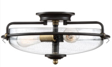 Quoizel GFC1617PN - Griffin 3-Light Palladian Bronze Flush Mount Light