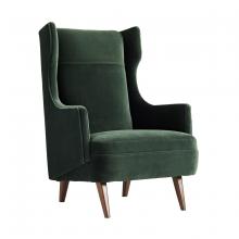  8149 - Budelli Wing Chair Forest Velvet