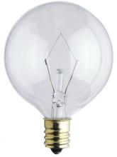  382200 - 25W G16 1/2 Incandescent Clear E12 (Candelabra) Base, 120 Volt, Box