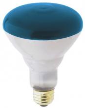  0466800 - 75W BR30 Incandescent Reflector Blue Flood E26 (Medium) Base, 130 Volt, Box