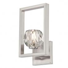  6367500 - 1 Light LED Wall Fixture Brushed Nickel Finish Crystal Glass