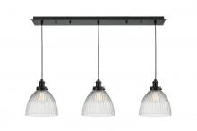  123BK-10BW-1H-BK-G222 - Edison - 3 Light - 36 inch - Matte Black - Cord hung - Linear Pendant