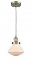  201C-AB-G321-LED - Olean - 1 Light - 7 inch - Antique Brass - Cord hung - Mini Pendant