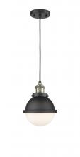 Innovations Lighting 201C-BAB-HFS-61-BK-LED - Hampden - 1 Light - 7 inch - Black Antique Brass - Cord hung - Mini Pendant