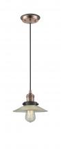  201CBP-ACBK-G2 - Halophane - 1 Light - 9 inch - Antique Copper - Cord hung - Mini Pendant