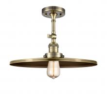  201F-AB-MFR-AB-16-LED - Railroad - 1 Light - 16 inch - Antique Brass - Semi-Flush Mount