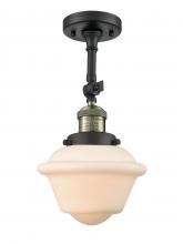  201F-BAB-G531-LED - Oxford - 1 Light - 7 inch - Black Antique Brass - Semi-Flush Mount