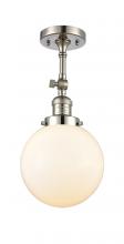 Innovations Lighting 201F-PN-G201-8-LED - Beacon - 1 Light - 8 inch - Polished Nickel - Semi-Flush Mount