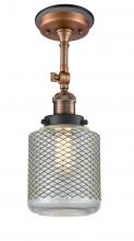  201FBP-ACBK-G262 - Stanton - 1 Light - 6 inch - Antique Copper - Semi-Flush Mount