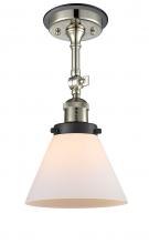 Innovations Lighting 201FBP-PNBK-G41 - Cone - 1 Light - 8 inch - Polished Nickel - Semi-Flush Mount