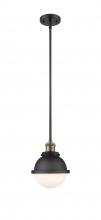  201S-BAB-HFS-61-BK - Hampden - 1 Light - 7 inch - Black Antique Brass - Stem Hung - Mini Pendant