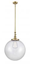 Innovations Lighting 206-BB-G204-18 - Beacon - 1 Light - 18 inch - Brushed Brass - Stem Hung - Mini Pendant