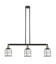  213-BAB-G51-CE - Bell Cage - 3 Light - 39 inch - Black Antique Brass - Stem Hung - Island Light