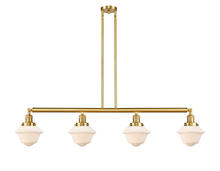  214-SG-G531 - Oxford - 4 Light - 52 inch - Satin Gold - Stem Hung - Island Light