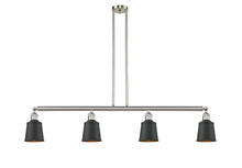  214-SN-M9-BK-LED - Addison - 4 Light - 50 inch - Brushed Satin Nickel - Stem Hung - Island Light