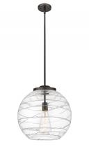 Innovations Lighting 221-1S-OB-G1213-16-BB-95-LED - Athens Deco Swirl - 1 Light - 16 inch - Oil Rubbed Bronze - Stem Hung - Pendant