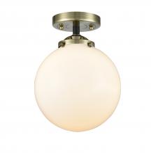  284-1C-BAB-G201-8-LED - Beacon - 1 Light - 8 inch - Black Antique Brass - Semi-Flush Mount