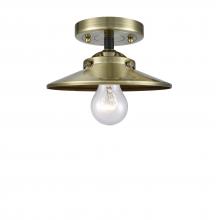  284-1C-BAB-M4-AB-LED - Railroad - 1 Light - 8 inch - Black Antique Brass - Semi-Flush Mount