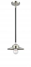  284-1S-BPN-M1-PN - Railroad - 1 Light - 8 inch - Black Polished Nickel - Cord hung - Mini Pendant