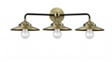  284-3W-BAB-M4-AB - Railroad - 3 Light - 26 inch - Black Antique Brass - Bath Vanity Light