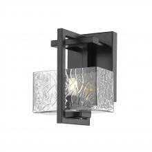  312-1W-BK-CL-LED - Striate - 1 Light - 5 inch - Black - Bath Vanity Light