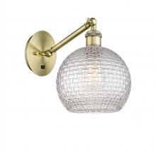  317-1W-AB-G122C-8CL - Athens - 1 Light - 8 inch - Antique Brass - Sconce